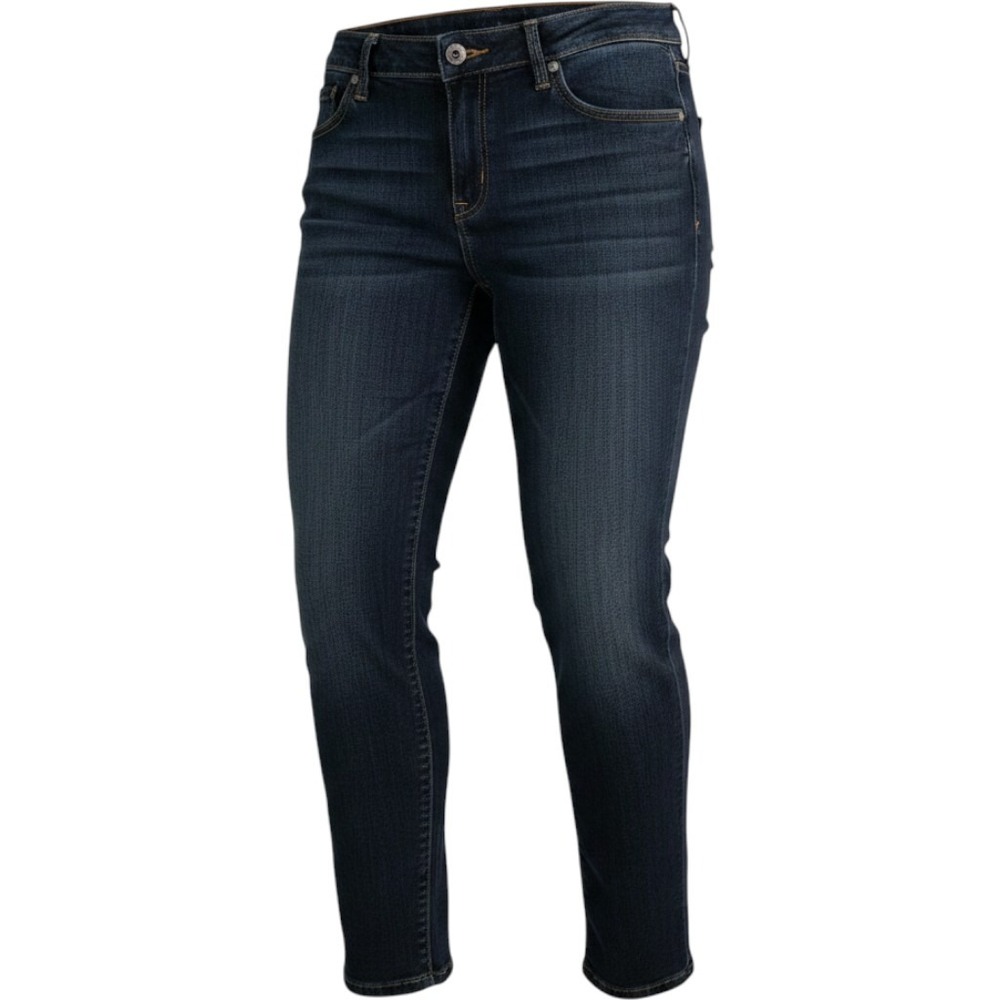 Simply Vera Vera Wang Womens Dark Wash Straight Leg Jeans Size 10 Stretch Indigo